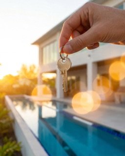 Handing over the keys to a finished J&R Construction home