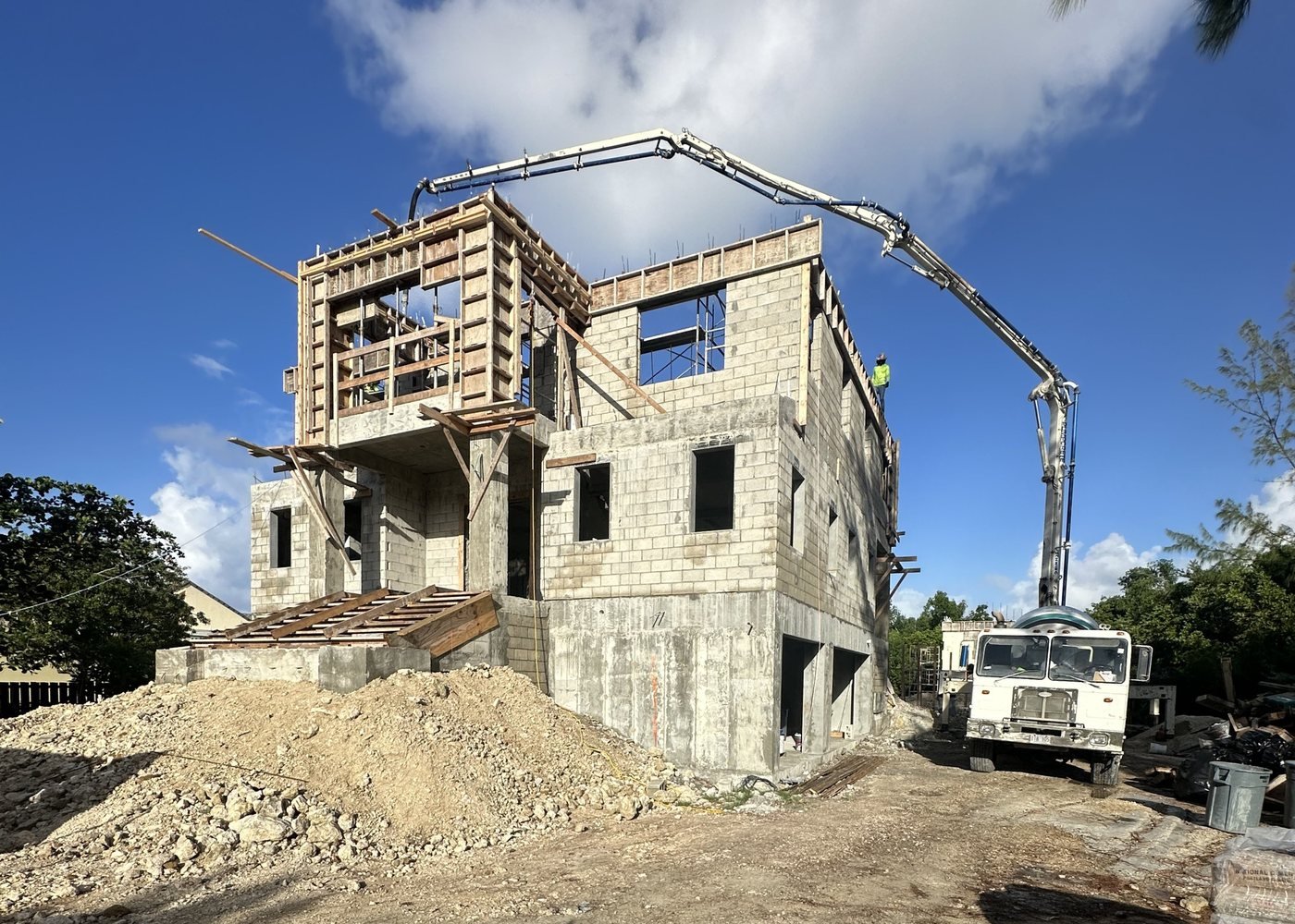 J&R concrete structure under construction in Grand Cayman