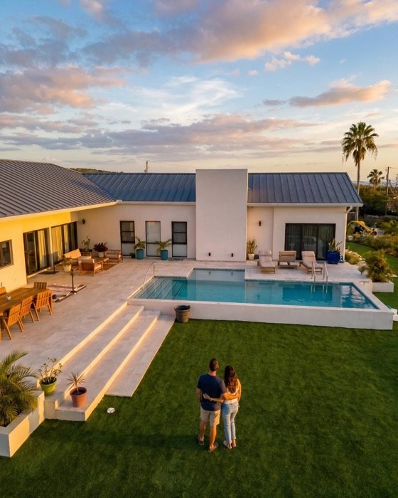Clients enjoying their finished J&R-built home